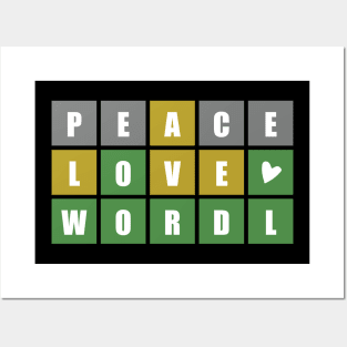 Peace, Love, Wordle .. Wordle lovers Posters and Art